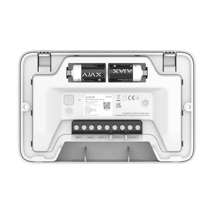 Ajax EN54 I/O Module (2X2) Jeweller juhtmevaba aadressitav sisend- ja väljundmoodul, valge