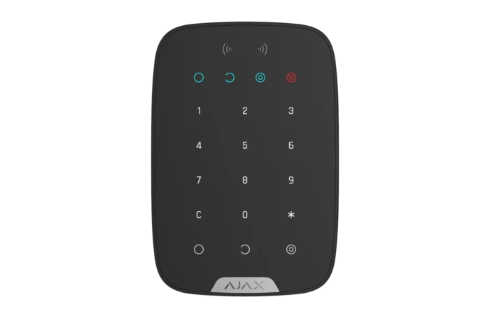 Ajax Keypad Plus klaviatuur, must