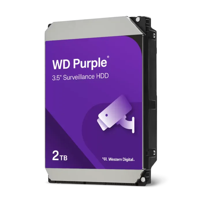Western Digital Purple 2TB kõvaketas videovalvesüsteemidele Western Digital Purple 2TB kõvaketas videovalvesüsteemidele