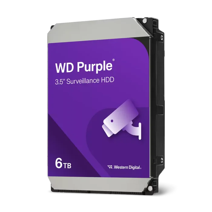 Western Digital Purple 6TB kõvaketas videovalvesüsteemidele Western Digital Purple 6TB kõvaketas videovalvesüsteemidele