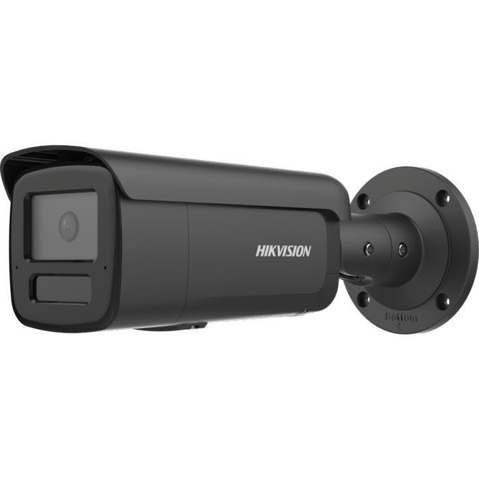 Hikvision DS-2CD2T66G2H-IS2U/SL(2.8mm) must IP torukaamera 6MP, AcuSense, Strobe Light + helialarm, Darkfighter, kahesuunaline heli, IP67, IR 60m, 3D DNR, ROI