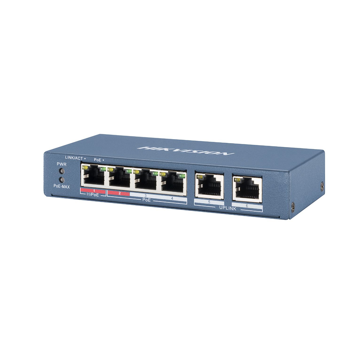 Hikvision DS-3E0106HP-E Switch Poe 4 porti, 100Mbps, 2 x RJ45, 60W, 1 port võib olla High Poe Hikvision DS-3E0106HP-E Switch Poe 4 porti, 100Mbps, 2 x RJ45, 60W, 1 port võib olla High Poe