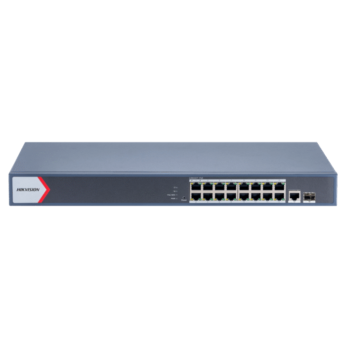 Hikvision DS-3E1518P-EI/M(O-STD) Switch 18-port, gigabit smart, Rj45, SFP, 130W, HPP cloud, VLAN, PoE watchdog
