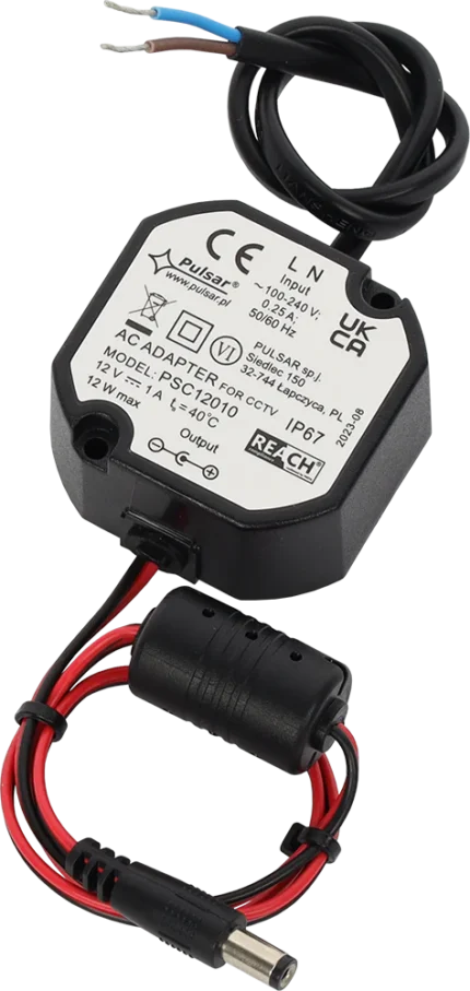 12V 1A toiteplokk, IP67, Pulsar