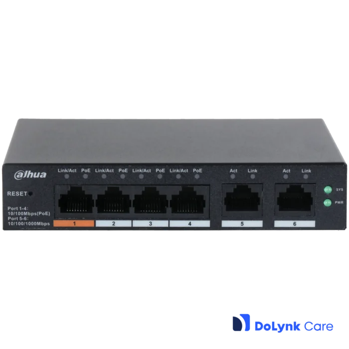 Dahua CS4006-4ET-60 DoLynk Care manageeritav 4*POE switch - Image 2
