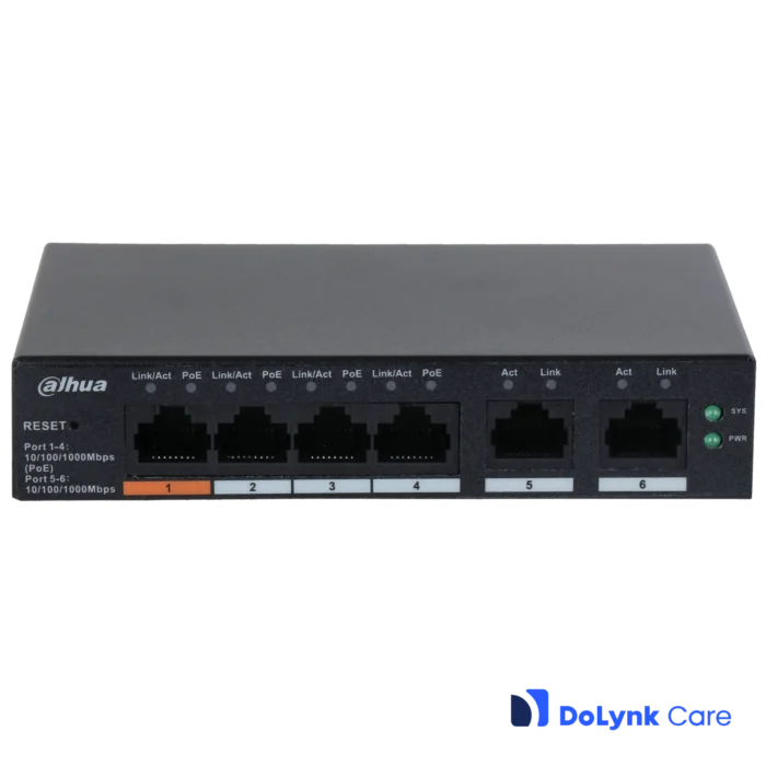 Dahua CS4006-4GT-60 DoLynk Care manageeritav 4*POE switch - Image 2