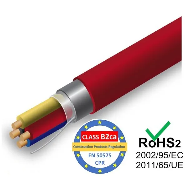 PRO BASE - 2x2x0,8 kaabel, punane, B2ca, 100m PRO BASE - 2x2x0,8 kaabel, punane, B2ca, 100m